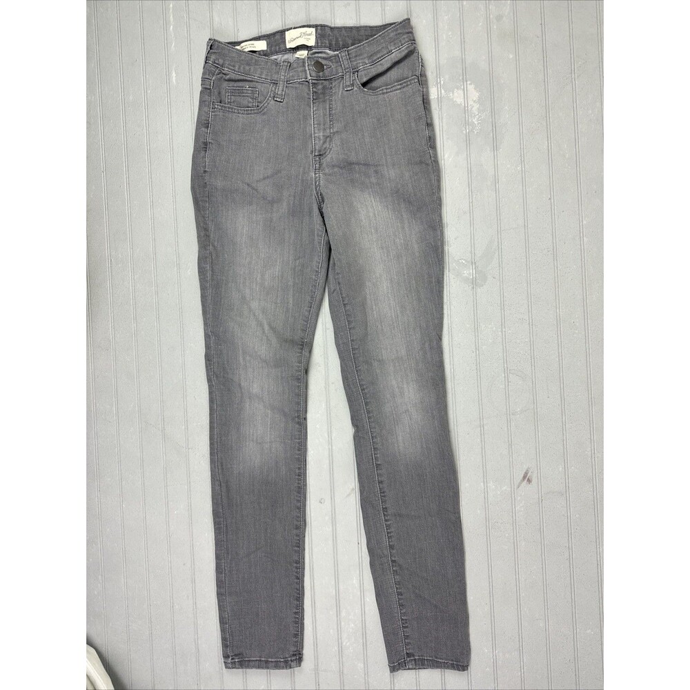 Universal Thread Size 0 25 Womens Jeans Gray Mid Rise Skinny Stretch